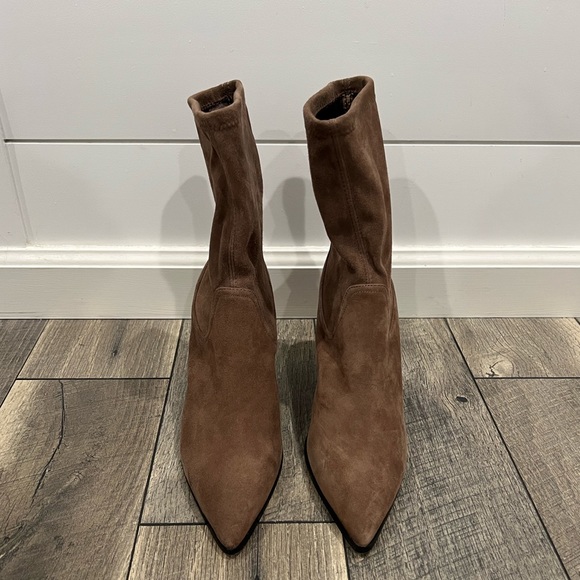 Stuart Weitzman brown suede Kenley booties - Picture 2 of 6